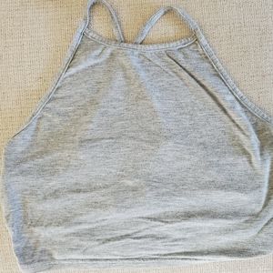 Lace up back crop top